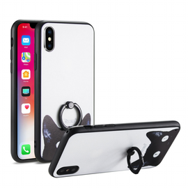 REIKO IPHONE X CAT DESIGN CASE WITH ROTATING RING STAND HOLDER