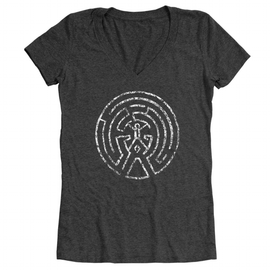 Secret Game Map Women's Relaxed Fit V-Neck Tri-Blend T-Shirt