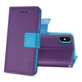 REIKO IPHONE X 3-IN-1 WALLET CASE IN PURPLE