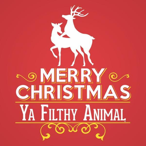 Deer Humping Merry Christmas Ya Filthy Animal Men's Tri-Blend T-Shirt