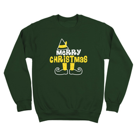 Elf Legs Merry Christmas Crewneck Sweatshirt