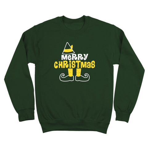 Elf Legs Merry Christmas Crewneck Sweatshirt